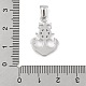 304 Stainless Steel Micro Pave Cubic Zirconia Pendants(STAS-D112-03P-06)-3