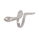 304 hallazgos de anillo de puño abierto con forma de serpiente de acero inoxidable(RJEW-G285-25P)-1