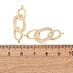 Brass Micro Pave Clear Cubic Zirconia Connector Charms(CU-CBA4579-16G)-2