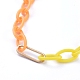 Персонализированные двухцветные ожерелья-цепочки из абс-пластика(X-NJEW-JN02825-02)-3