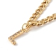 Brass Micro Pave Clear Cubic Zirconia Initial Pendant Necklaces(NJEW-JN03506)-3