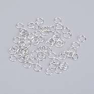 Iron Jump Rings, Open Jump Rings, Silver, 6x0.5mm, Inner Diameter: 4mm, 200~230Pcs/Set(IFIN-WH0058-13C-S)