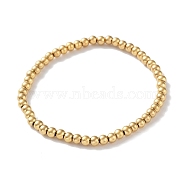 316 Surgical Stainless Steel Round Beaded Stretch Bracelets, Golden, Inner Diameter: 2-1/8 inch(5.3cm), Wide: 4mm(BJEW-M305-01B-G)