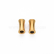 201 Stainless Steel Beads, Cadmium Free & Nickel Free & Lead Free, Bamboo Stick, Golden, 8x4mm, Hole: 2mm(STAS-N088-30G-NR)