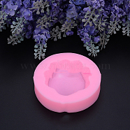 Food Grade Silicone Molds, Fondant Molds, For DIY Cake Decoration, Chocolate, Candy Mold, Tree ring, Hot Pink, 68x17mm(DIY-I014-01A)