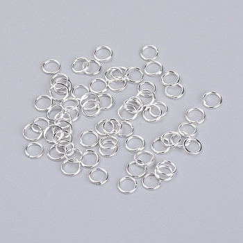 Iron Jump Rings, Open Jump Rings, Silver, 6x0.5mm, Inner Diameter: 4mm, 200~230Pcs/Set