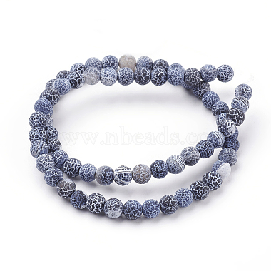 Natural Crackle Agate Beads Strands(G-G055-6mm-10)-2