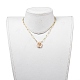 Brass Paperclip Chains Necklace & Bracelet Jewelry Sets(SJEW-JS01098)-5