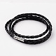 Braided Imitation Leather Cord Wrap Bracelets(BJEW-L566-02A)-1