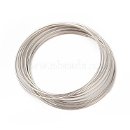 Steel Memory Wire, for Wrap Bracelets Making, Stainless Steel Color, 18 Gauge, 1mm, about 800 circles/1000g(MW5.5cm-1)