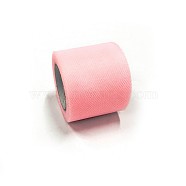 Deco Mesh Ribbons, Tulle Fabric, Tulle Roll Spool Fabric For Skirt Making, Pearl Pink, 2 inch(5cm), about 25yards/roll(22.86m/roll)(OCOR-P010-C-C10)