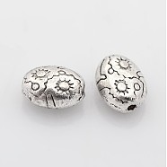 Tibetan Style Alloy Beads, Cadmium Free & Nickel Free & Lead Free, Antique Silver, 8x6x4.1mm, Hole: 1mm(LF0559Y-NF)