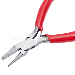 High Carbon Steel Pliers, Flat Nose and Round Nose Pliers, Red, 133x72x12.5mm(PT-BC0001-31)