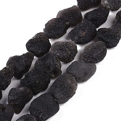 Natural Tektite Beads Strands, Nuggets, 25~33x19.5~20.5x16.5~19mm, Hole: 1.2mm, about 16pcs/strand, 16.34''(41.5cm)(G-Q164-F03-01)