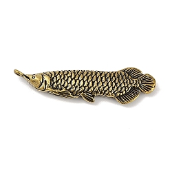 Brass Big Pendants, Fish, Antique Golden, 56x15x6mm, Hole: 2mm(KK-C073-03A-AG)