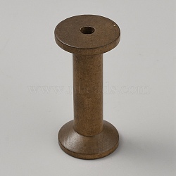 Wood Thread Bobbins, for Embroidery and Sewing Machines, Coconut Brown, 75x35mm(TOOL-WH0159-36B)