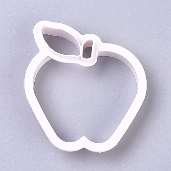 Food Grade Plastic Cookie Cutters, Cookies Moulds, DIY Biscuit Baking Tool, Apple, WhiteSmoke, 85x80x20mm