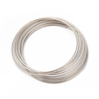 Steel Memory Wire, for Wrap Bracelets Making, Stainless Steel Color, 18 Gauge, 1mm, about 800 circles/1000g
