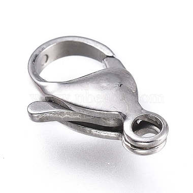 316 Surgical Stainless Steel Lobster Claw Clasps(STAS-M281-01P-F)-2