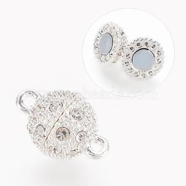 Alloy Rhinestone Magnetic Clasps with Loops(RB-H116-2-S)-2