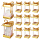 10Pcs Rectangle Clear Plastic Gift Packing Boxes with Paper Top and Bottom(CON-WH0099-96B)-1
