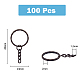 дикосметические 100железные разъёмные брелоки для ключей(IFIN-DC0001-03)-2