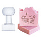 Clear Acrylic Soap Stamps with Big Handles(DIY-WH0438-031)-1