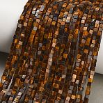 Natural Tiger Eye Beads Strands, Cube, 2.5x2.5x2.5mm, Hole: 0.8mm, about 151pcs/strand, 15.08''(38.3cm)(GG-CBA2498-A03-01)