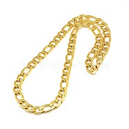 Fashionable 304 Stainless Steel Figaro Chain Necklaces for Men, with Lobster Claw Clasps, Golden, 24.02 inch(61cm)x12mm(STAS-A028-N018G)