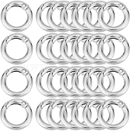 Zinc Alloy Spring Gate Rings, O Rings, Platinum, 7 Gauge, 20x3.5mm, Inner Diameter: 13mm, about 30pcs/box(FIND-SP0001-08A)