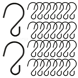 90Pcs Iron S-shape Hooks, Black, 27x16.5x1.2mm(IFIN-SP0001-47)