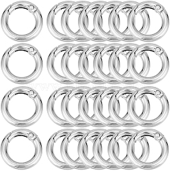 Zinc Alloy Spring Gate Rings, O Rings, Platinum, 7 Gauge, 20x3.5mm, Inner Diameter: 13mm, about 30pcs/box(FIND-SP0001-08A)