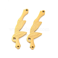 Ion Plating(IP) 304 Stainless Steel Bamboo Links Connector Charms, Golden, 30x9x1.6mm, Hole: 1.2mm(STAS-S135-02G)