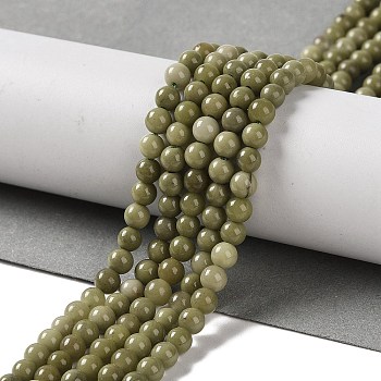 Natural Alashan Agate Beads Strands, Round, 4mm, Hole: 0.9mm, about 86~90pcs/strand, 15''(38cm)