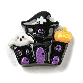 Halloween Theme Opaque Resin Decoden Cabochons, Hospital, 26.5x30.5x7.5mm
