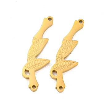 Ion Plating(IP) 304 Stainless Steel Bamboo Links Connector Charms, Golden, 30x9x1.6mm, Hole: 1.2mm