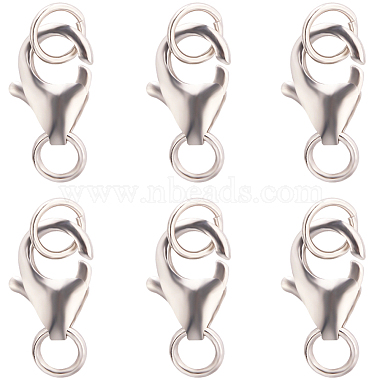 Platinum Sterling Silver Lobster Claw Clasps