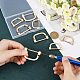 WADORN 8Pcs 2 Style Alloy D Rings(FIND-WR0003-22LG)-5