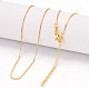 Brass Box Chain Necklaces for Women(NJEW-G084-12G)-1