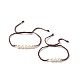 Adjustable Nylon Thread Cord Bracelets Sets for Mom & Daughter(BJEW-JB06528-02)-1