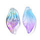 Двухцветные матовые прозрачные стеклянные подвески(GGLA-S054-016H-01)-3