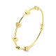 Heart Brass Bangles for Women(BJEW-Z062-16G)-1