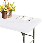 Polyester Tablecloth, for Home Decorations, Rectangle, White, 1200x750x0.5mm(AJEW-GF0013-22A-03)