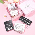 5 Sets 5 Styles Alloy & Plastic Pearl & Acrylic & Rhinestone Earring Sets, Platinum, 6~70mm, 6pairs/set, 1set/style(EJEW-FS0001-24)