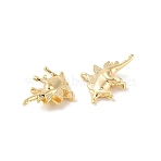 Brass Pendants, Cadmium Free & Nickel Free & Lead Free, Dinosaur, Real 18K Gold Plated, 11x4x17mm, Hole: 1.2mm(KK-Q816-27G)