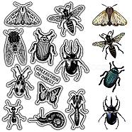 Custom PVC Plastic Clear Stamps, for DIY Scrapbooking, Photo Album Decorative, Cards Making, Stamp Sheets, Film Frame, Insects, 160x110x3mm(DIY-WH0439-0136)