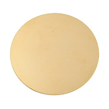 (Defective Closeout Sale: Surface Scratches) Brass Sheet, Brass Discs, Flat Round, Golden, 50x1mm