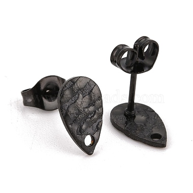 304 Stainless Steel Stud Earring Findings(STAS-O119-28EB)-2