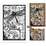 Custom PVC Plastic Clear Stamps, for DIY Scrapbooking, Photo Album Decorative, Cards Making, Dragonfly, 160x110x3mm(DIY-WH0448-0237)