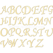 BENECREAT 26Pcs 26 Style Brass Single-Sided Stickers, Letter A~Z, for DIY Scrapbooking and Craft Decoration, Letter A~Z, 2.3~2.4x1.7~3.4x0.02cm, 1pc/style(DIY-BC0004-57)